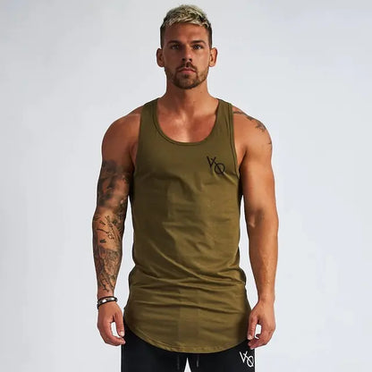 Men's Cotton Sleeveless Gym Fitness Training Vest