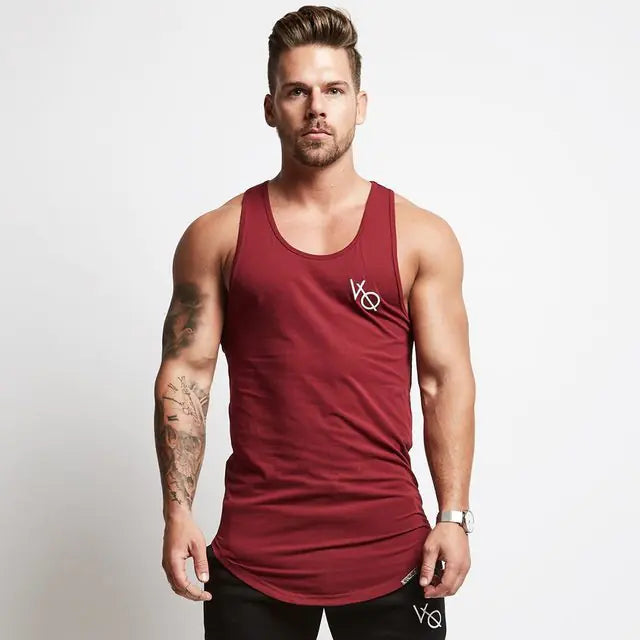 Men's Cotton Sleeveless Gym Fitness Training Vest